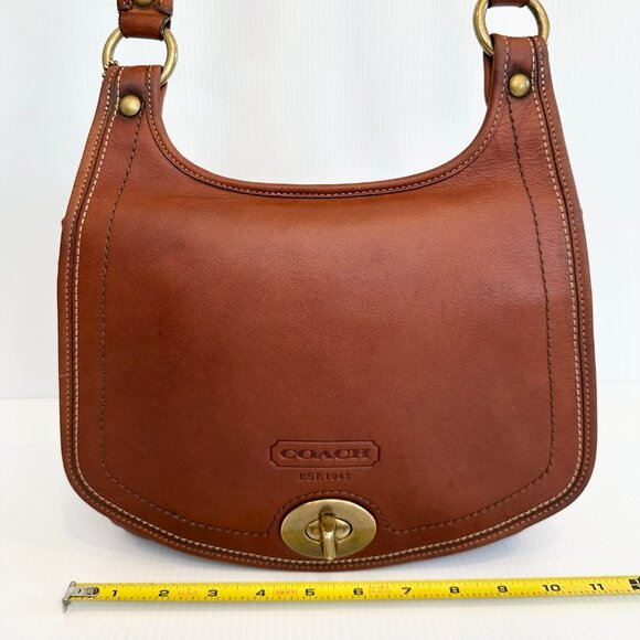 COACH 65th Anniversary Crescent Hippie Crossbody Whiskey Leather RARE - Picture 11 of 16